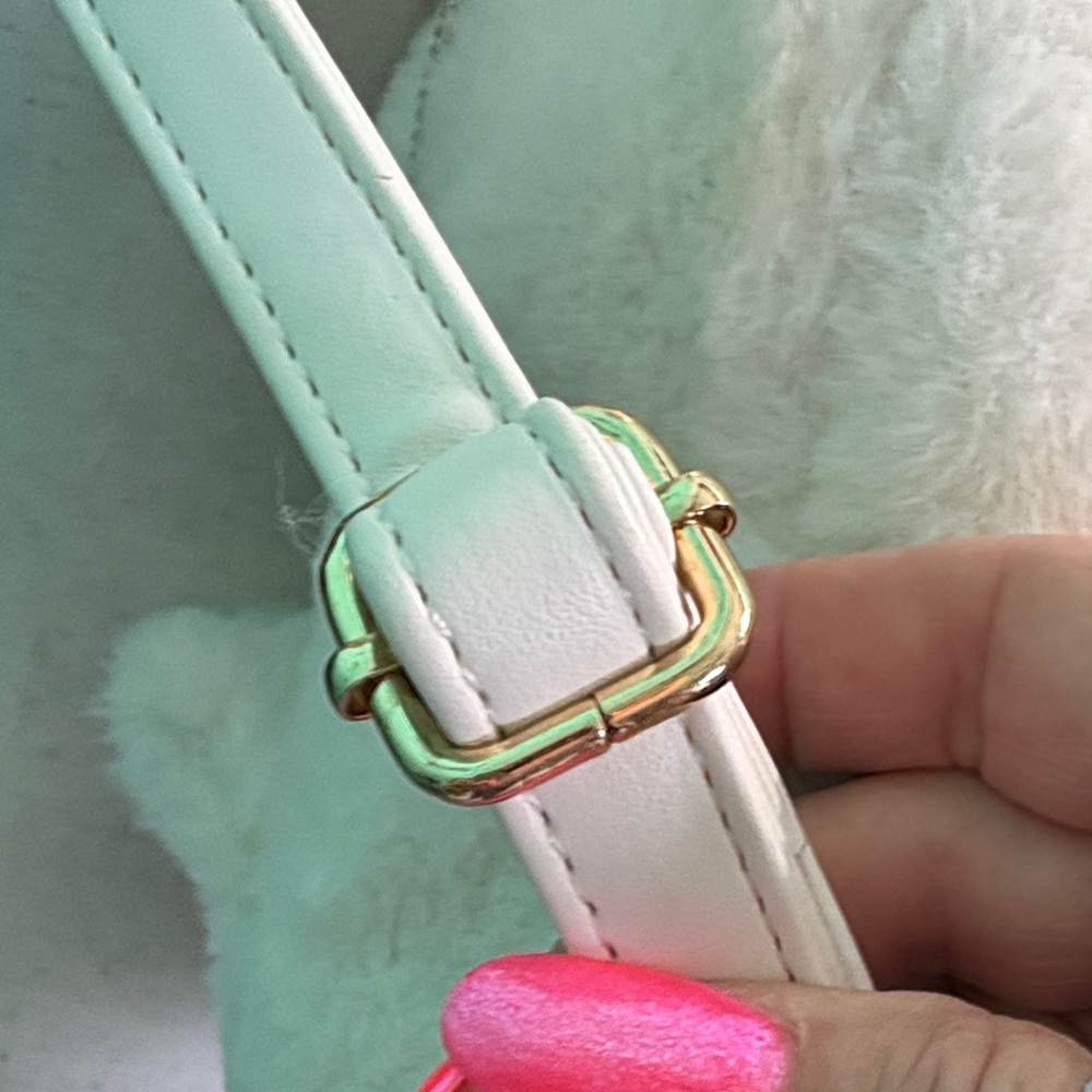 Betsey Johnson White Furry dog Backpack - Picture 8 of 13
